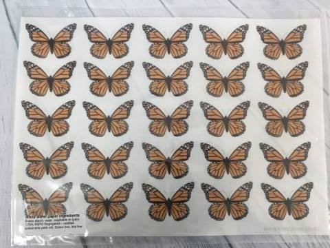 Wafer paper sheet Monarch Butterfly Butterflies