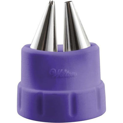Duo tip Wilton coupler set includes 4 metal piping tip nozzles