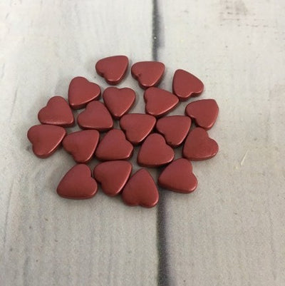 Hearts sprinkles 10mm Burgundy wine - Kiwicakes sprinkles jar