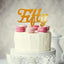 Number Fifty 50 Gold Mirror Acrylic cake topper pick