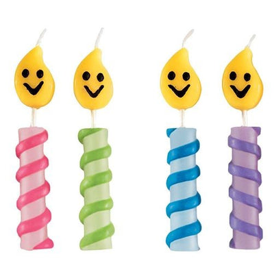 Rainbow Chunky Flames candles pack 4