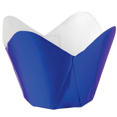 Foil pleated Baking cups cupcake papers (15) Blue