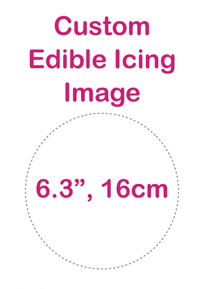 Custom edible icing image 16cm ROUND