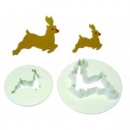 Reindeer set 2 Christmas PME cutters 25mm and 40mm