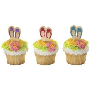 Jandals pack of 12 cupcake picks No 2
