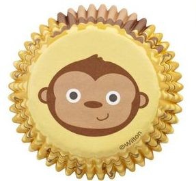 Monkey cupcake papers Wilton (24)