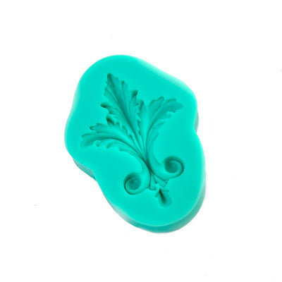 Fleur de lis large scrolly detailed silicone mould