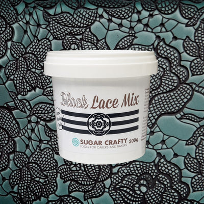 Cake Lace edible lace mix BLACK 200g by Sugar Crafty