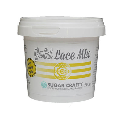 Cake Lace edible lace mix Gold 200g by Sugar Crafty