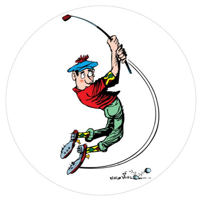 Edible icing image Comical Golfer Golfing theme