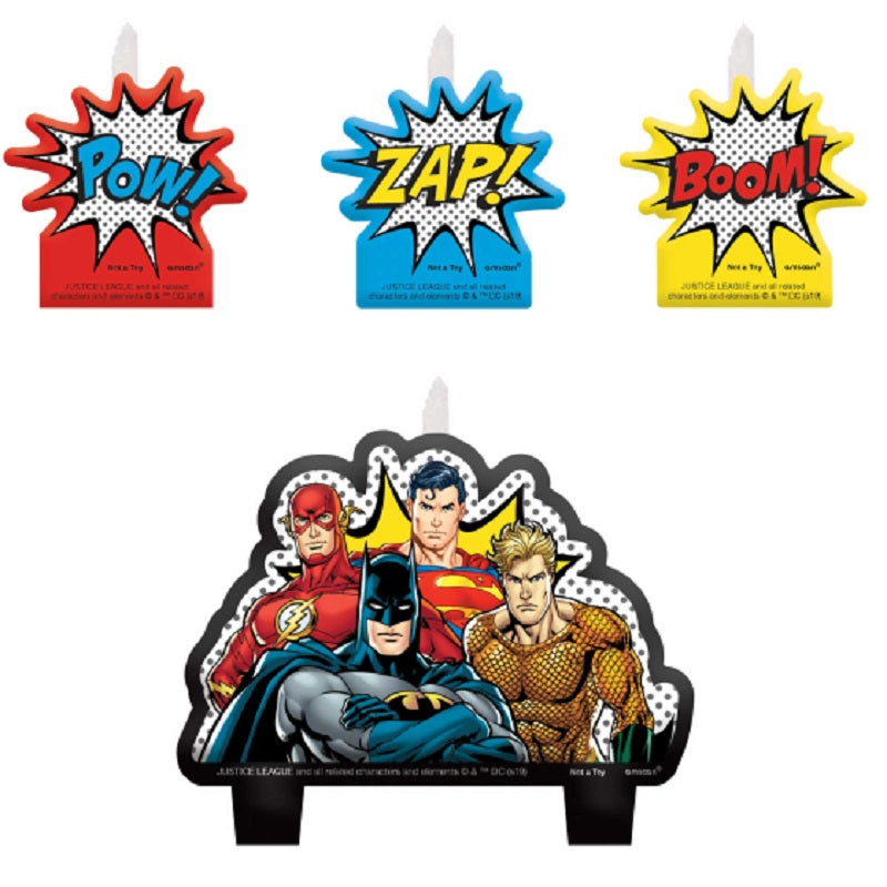 Justice league candles set of 4