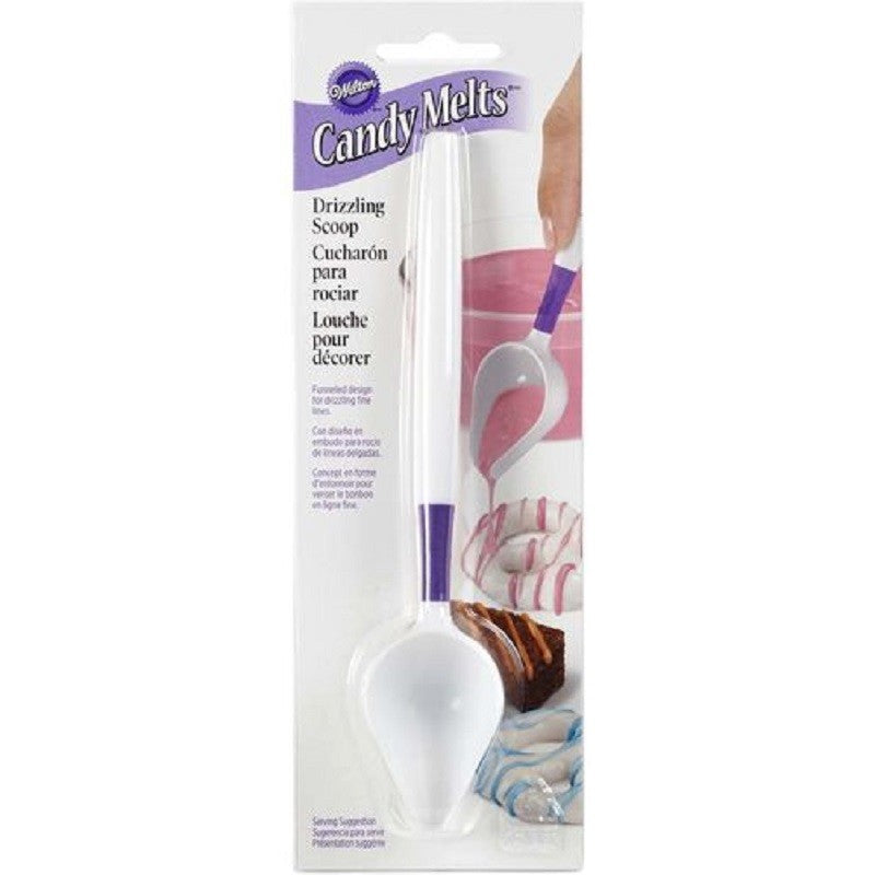 Candy melts or chocolate drizzling scoop spoon