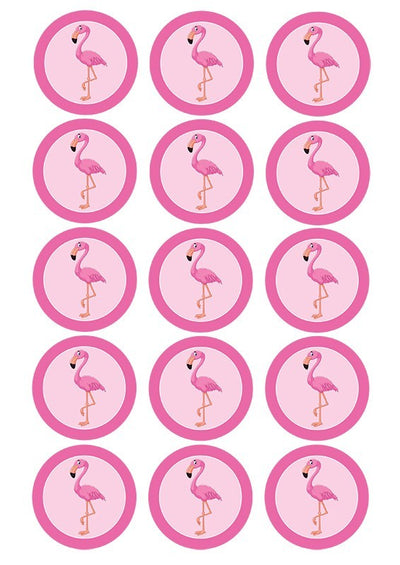 Design Sheet edible image Pink Flamingo