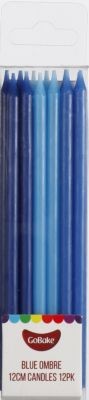 12cm tall ombre candles BLUE (12)