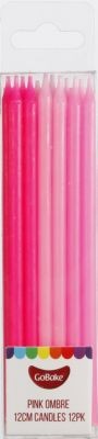 12cm tall ombre candles PINK (12)