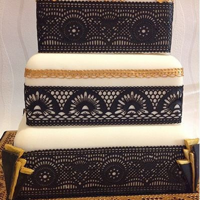 Cake lace Claire Bowman mat Art Deco
