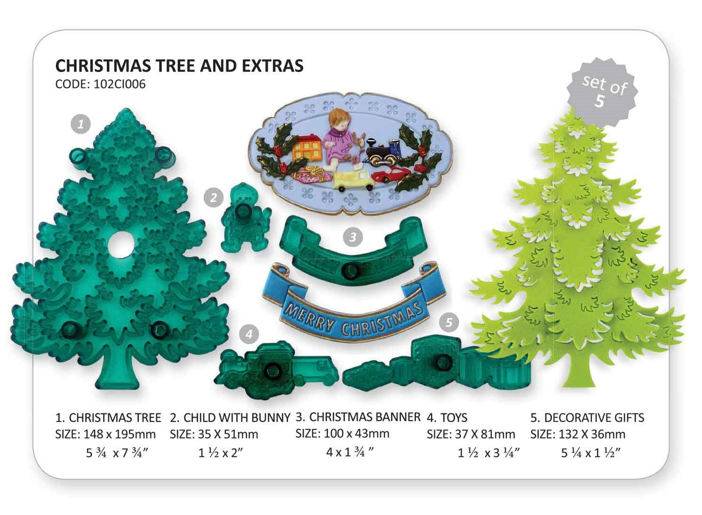 Jem Christmas Tree & extras cutter set