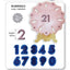 A set of Jem branded numeral sugarcraft icing cutters, showing various numbers from 0 to 9, each with a small handle on the back.