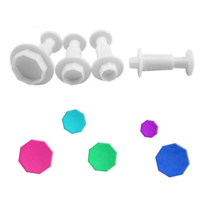 set 4 Octagonal plunger cutters