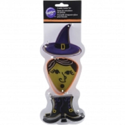 Halloween set 3 cookie cutters Witch hat face or candy corn boots
