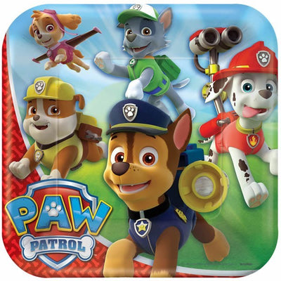 Paw Patrol party Dinner plates square (8)