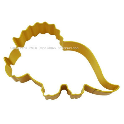 Triceratops yellow metal cute dinosaur cookie cutter