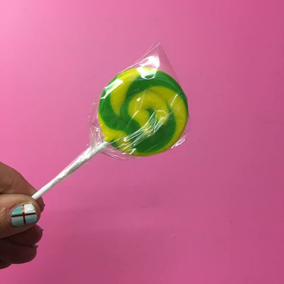 Green and Yellow Swirly lollipop Small (great for drip cakes)