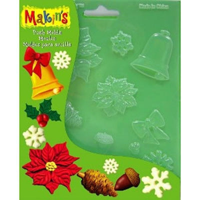 Makins push mould Christmas nature themes