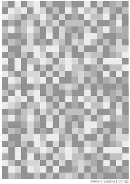 A4 Edible icing image PIXELLATED SQUARES Small grey