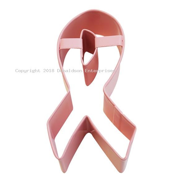 Pink ribbon Awareness pink metal cookie cutter Style no 2