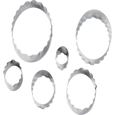 Oval Fondant Double sided Cut Outs cutter set