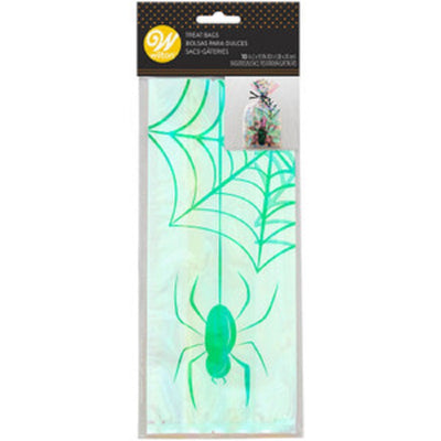 Iridescent Spider clear treat bags