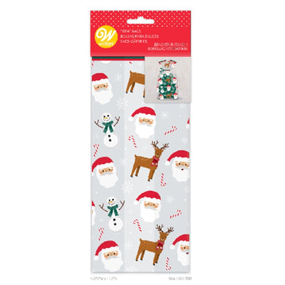 Santa Claus snowmen and reindeer party Christmas Treat bags