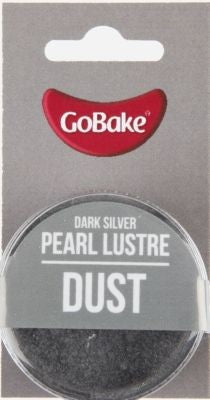 GoBake Pearl Lustre Dust Dark Silver Dusting Powder