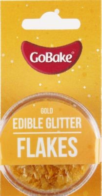 GoBake Edible Glitter Flakes Gold