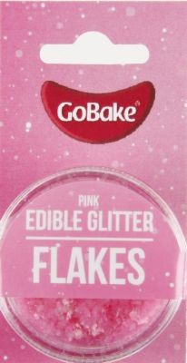 GoBake Edible Glitter Flakes Pink