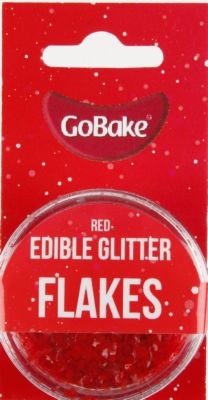 GoBake Edible Glitter Flakes Red