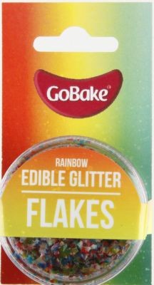 GoBake Edible Glitter Flakes Rainbow