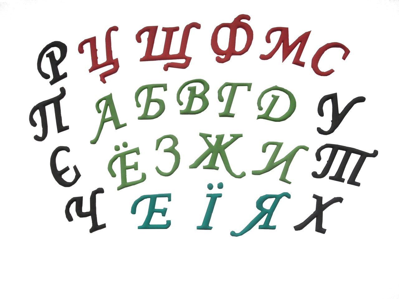 Fmm Russian and Ukrainian alphabet Tappit cutters