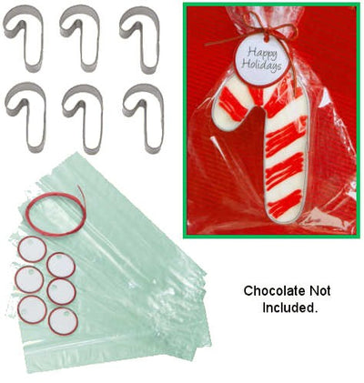 Candy Cane 6 cookie cutter gift giving set