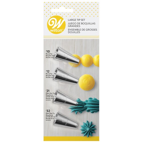 Shell Pipping Tip Star Shell and dot standard piping tip nozzle set - Kiwicakes