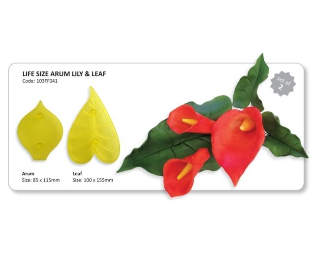 Jem Arum Lily and leaf life size set