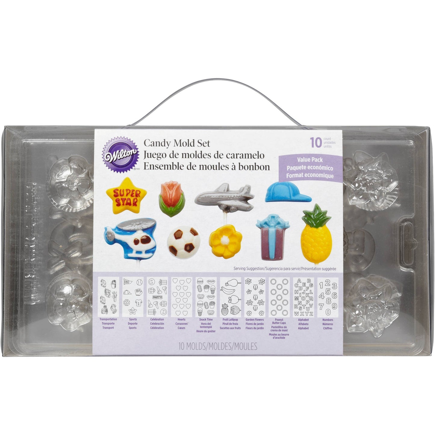 Chocolate mould variety set 10 moulds by Wilton