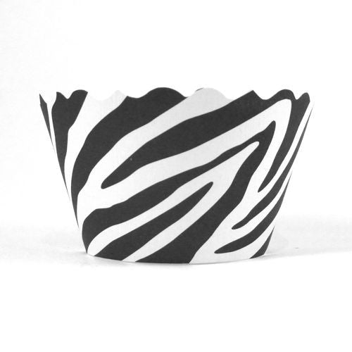 Cupcake wrappers Black and White Zebra MINI (50)