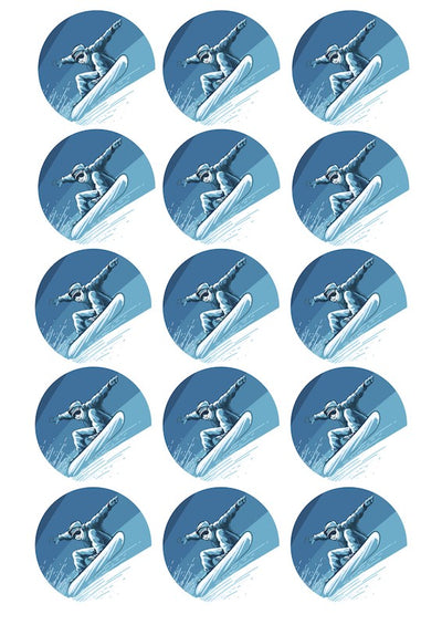Design Sheet edible image Snowboarder
