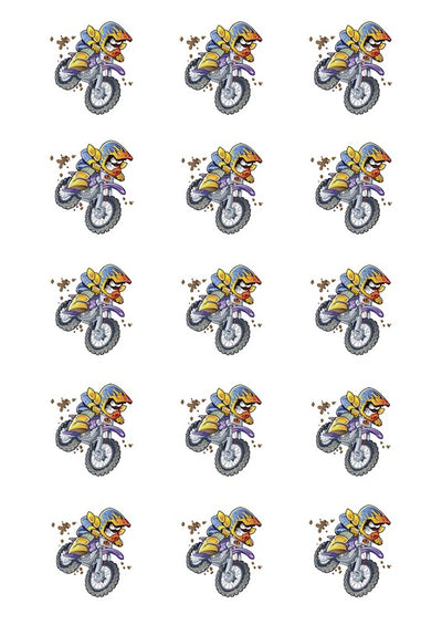 Design Sheet edible image Motorcross dirt bike