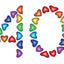 Design Sheet edible images 40th Birthday No 40 Rainbow Hearts