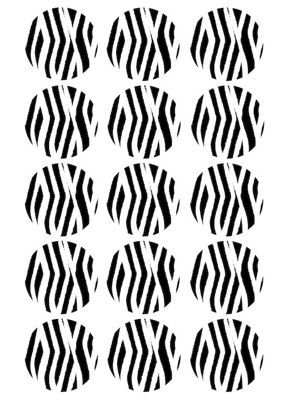 Design Sheet edible image Zebra Safari print