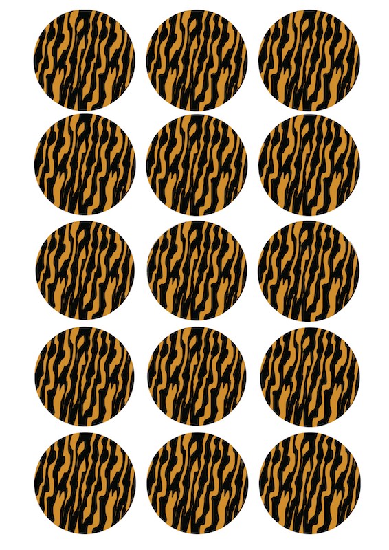 Design Sheet edible image SAFARI Tiger print