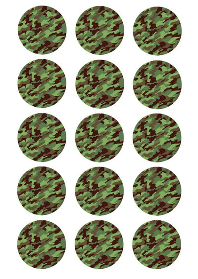 Design Sheet edible image Camouflage